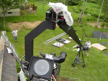 Position the camera with the Jiimmy Jib